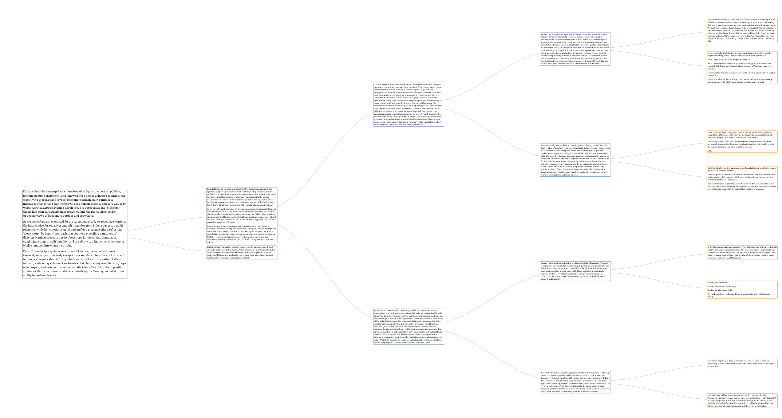 Visualization of the hierarchical summarization process